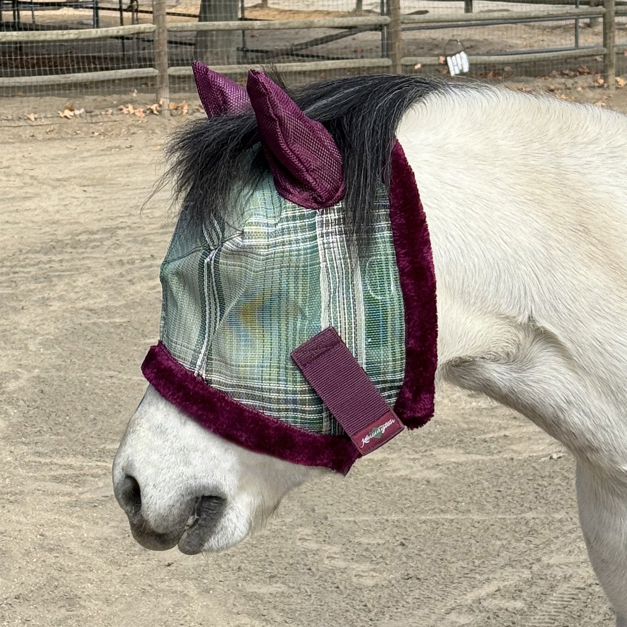 Kensington Miniature Signature Fly Mask with Plush Fl - Image 8