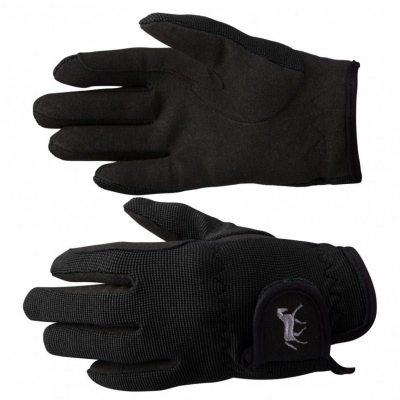 Horze Kids Stretch Gloves 6 Black - Image 3