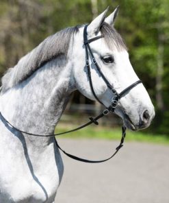 Horze Leather Bitless Bridle Cob Black