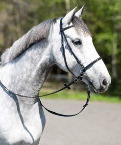 Alternative view of Horze Leather Bitless Bridle Cob Black