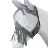Centaur Fine Mesh Fly Mask with Fringe Cob Grey