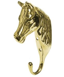 Jacks 3-D Horsehead Hook Solid Brass