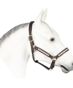 HDR Embroidered Buffy Havana Leather Halter