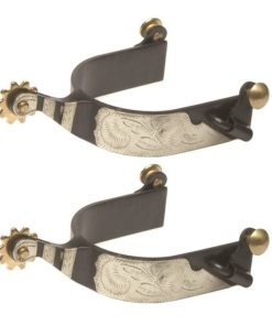Jacks Roping Spurs with Engraved German Silver Tri