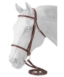 Alternative view of EquiRoyal Padded Noseband Snaffle Bridle