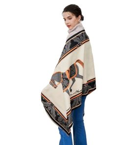 AWST Baroque Horses Acrylic Cashmere Scarf