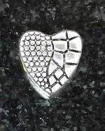 Alternative view of Joppa Textured Heart Bead