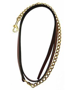 Alternative view of Henri De Rivel Leather Lead with 24In Chain