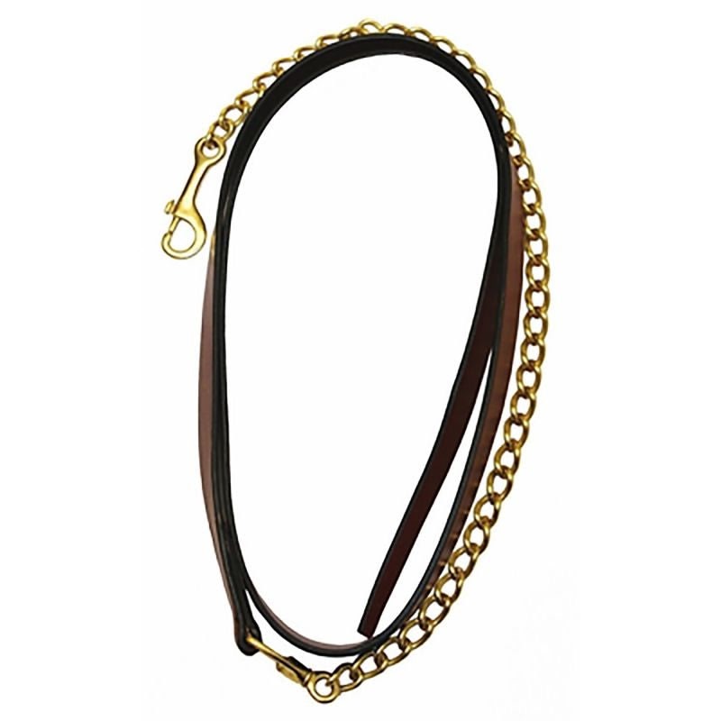 Henri De Rivel Leather Lead with 24In Chain - Image 2