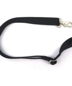 Adjust Elastic Leg Strap/Push Snap/LoopEndBk/Wh