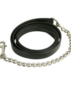 Gatsby Leather Lead with Chain