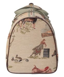 Alternative view of Huntley Western Tapestry Duffle Bag Tan