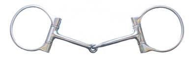 FG SS Brushed Dee Snaffle - 5 inch Curved Mouth