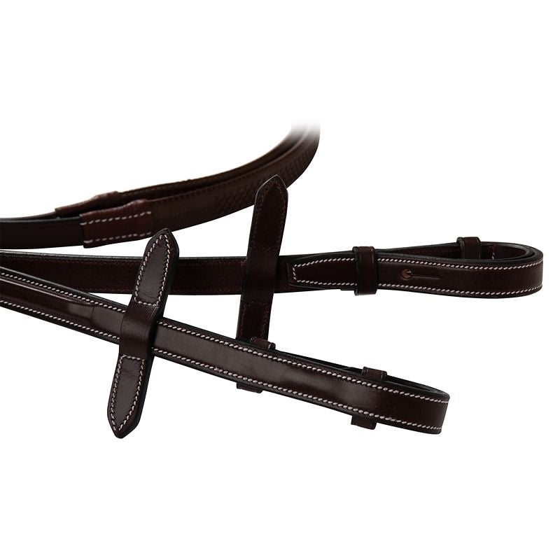 Huntley Fancy StitchRubber Reins 5/8"