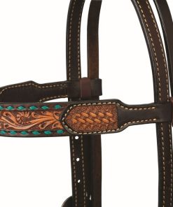 Alternative view of Floral Buckstitch B/Band Headstall