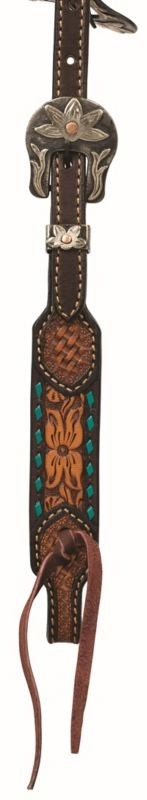 Floral Buckstitch B/Band Headstall - Image 3
