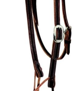 Cowboy Tack 3/4in Latigo Stitch Browband Headstall