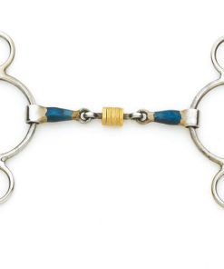 Centaur SS 2 Ring Gag With Loose Copper Roller Disks