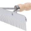 Blunt Tooth Comb Wood Handle Stainless Steel Blade