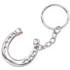 Gift Corral Key Ring Small Horseshoe Bk/Wh