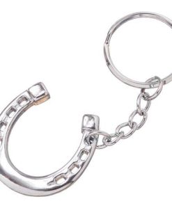 Gift Corral Key Ring Small Horseshoe Bk/Wh