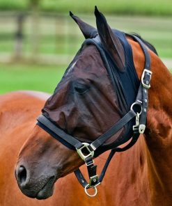 Alternative view of HorZe Fly Hood with Elasthan Cob Black