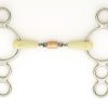 Happy Mouth Copper Roller 3 Ring Gag Bit