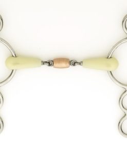 Happy Mouth Copper Roller 3 Ring Gag Bit