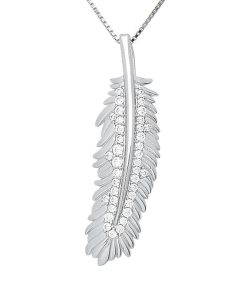 Kelly Herd Shimmering Feather Pendant Necklace