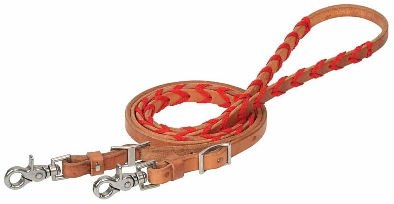 5/8X8ft Laced Barrel ReinRed