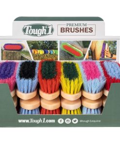 12Pk Bright Color Assorted Poly Bristle Brush Med