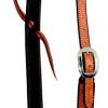 Cowboy Tack 1 1/4in Buckstitch Slip Ear Headstall