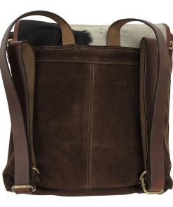 Alternative view of Huntley Cowhide Suede Designer Backpack Brown