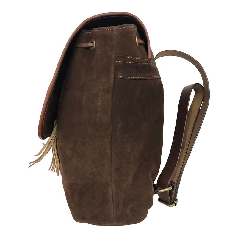 Huntley Cowhide Suede Designer Backpack Brown - Image 3