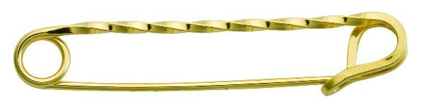Gold Twisted Stock Pin Gold Plated One Size
