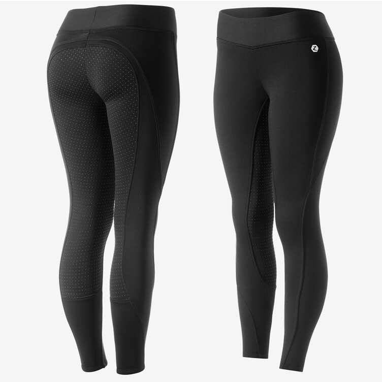 Horze Ladies Active Winter Silicone FS Tights - Image 2