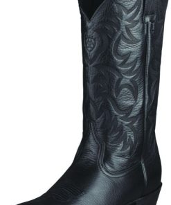 Ariat Mens Heritage R Toe Black Deertan