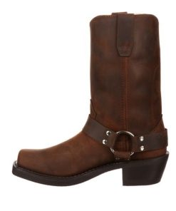 Durango Mens Square Toe Brown Harness Boots