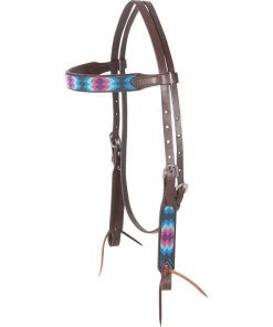 Cashel Beaded Browband Headstall - Ruidoso Chocola