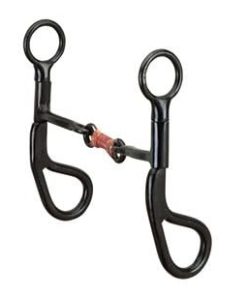 Black Steel Training Snaffle Bit 5 Inch Cheek