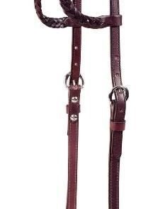 Alternative view of Braided Double Ear Bridle Leather Heastall Bk/Gry