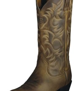 Ariat Mens Heritage R Toe Distressed Brown