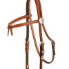 BrowKnot Headstall-3Pc Buckle Set 5/8in Bk/Gry