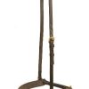 Creased Caveson-Overlay Noseband/Brass Hardware Bk