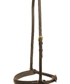 Creased Caveson-Overlay Noseband/Brass Hardware Bk
