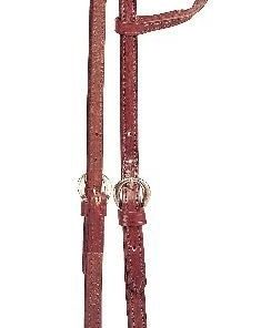 Alternative view of Dbl/Stitch Leather One Ear Headstall 5/8in Bk/Gry
