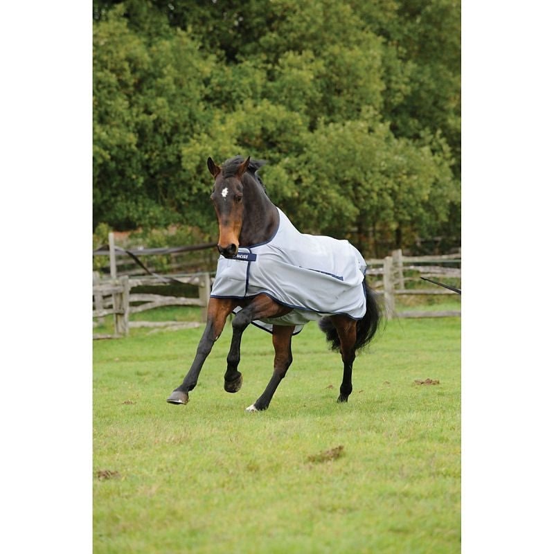 Bucas Buzz Off Classic Fly Sheet 66 Silver/Navy - Image 5