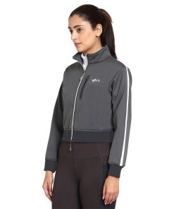 Alternative view of Equine Couture Ladies Cropped Jacket LG Charcoal