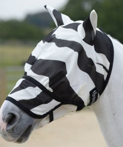 Bucas Zebra Buzz Off Fly Mask Extended Nose - Lg