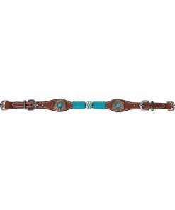 Circle Y Turq Roundup Wither Strap Reg Oil